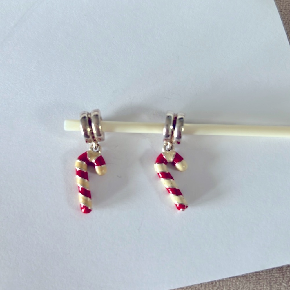 Candy cane charms for bracelets